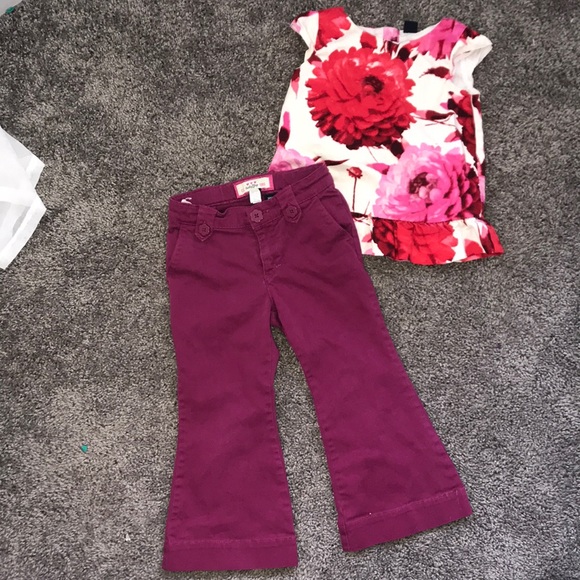 GAP Other - Baby Gap outfit peplum and flare chino pants 3